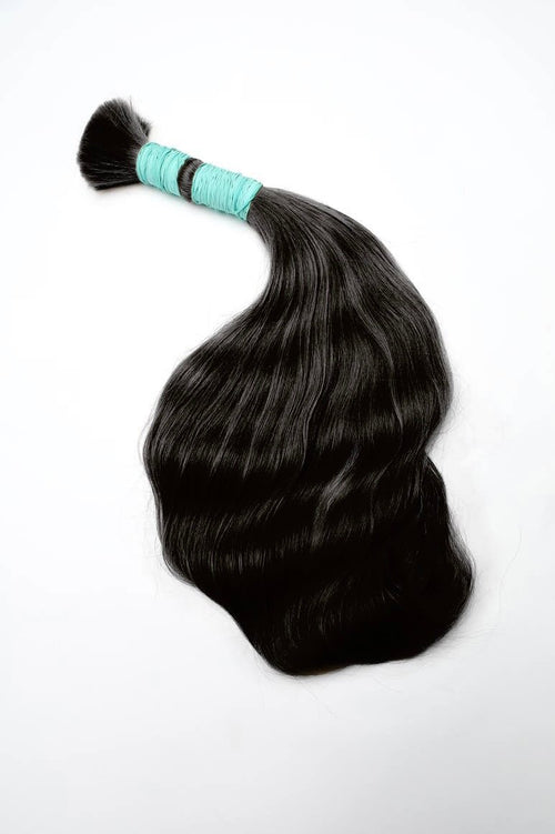 Raw Hair Extensions - Processed (Wavy - Color 1 B -44 cm -108 gr)