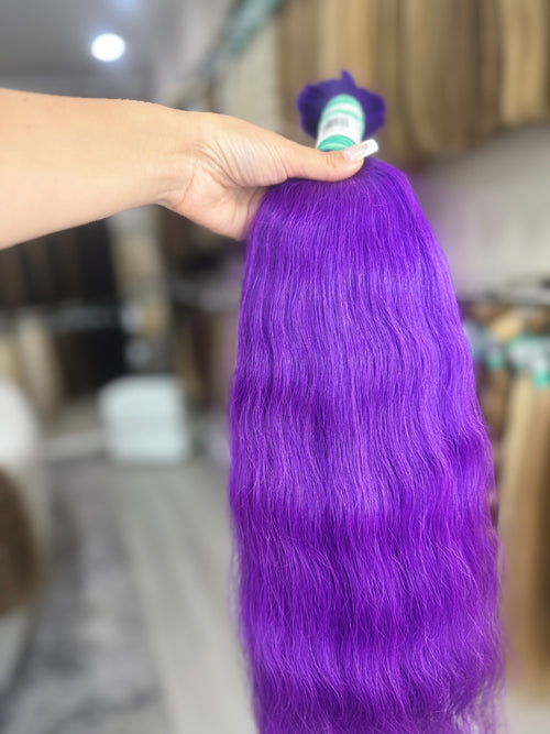 Raw Hair Extensions - Processed (Wavy - Color 1000 -60 cm -165 gr)