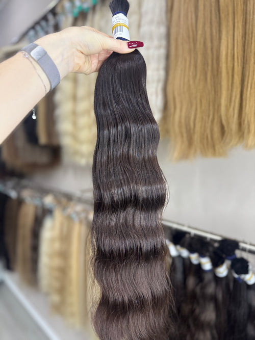 Baby Hair Extensions - Processed (wavy - Color 1b -65 cm -166 gr - 363/i)