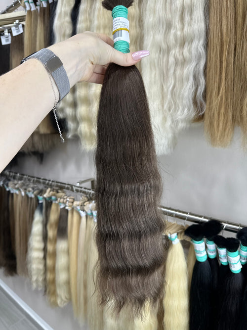 Raw Hair Extensions - Processed (wavy - Color 3 -55 cm -144 gr - 284/235)