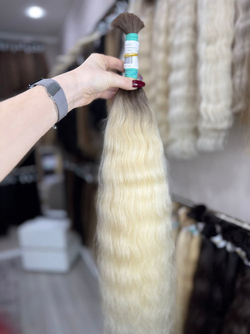 Raw Hair Extensions - Processed (Wavy - Color ombre -66 cm -130 gr - 196/233)
