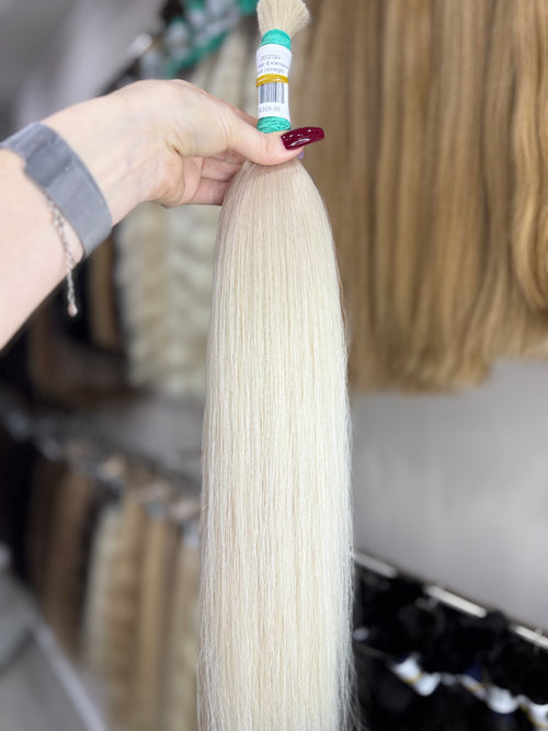 Raw Hair Extensions - Processed (straight - Color 200 -55 cm -102 gr - 20/232v)