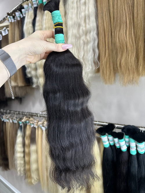 Raw Hair Extensions - Processed (wavy - Color 1b -51 cm -123 gr - 6685/195)