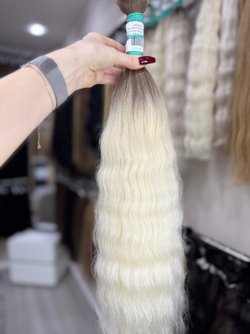 Raw Hair Extensions - Processed (Wavy - Color ombre -59 cm -151 gr - 202/234)