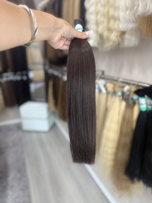 Raw Hair Extensions - Processed (straight - Color 2 -48 cm -97 gr - 215/235t)