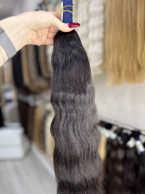 Baby Hair Extensions - Processed (wavy - Color 1b -61 cm -175 gr - 367/i)