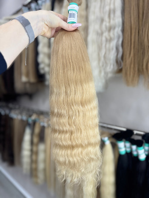 Raw Hair Extensions - Processed (wavy - Color 14 -55 cm -160 gr - 121/225)