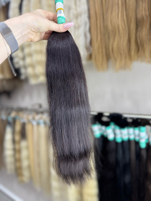 Raw Hair Extensions - Processed (wavy - Color 1b -54 cm -87 gr - 286/235)