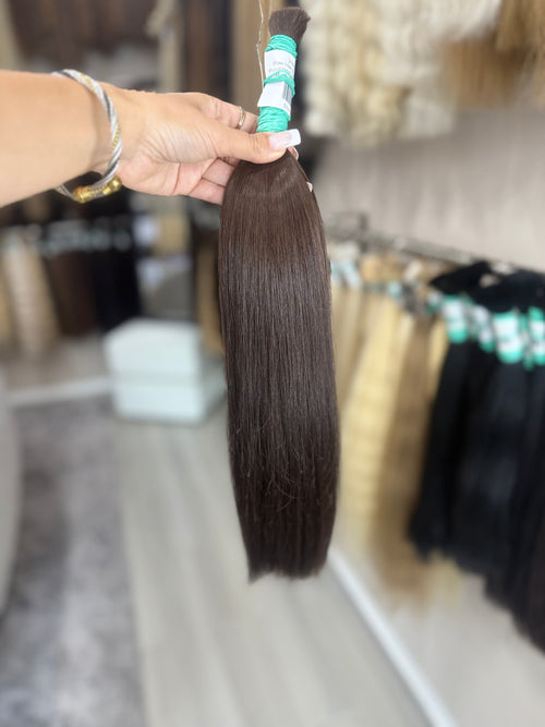 Raw Hair Extensions - Processed (straight - Color 1b -48 cm -100 gr - 216/235t)