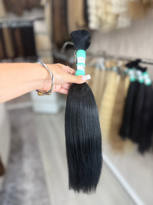 Raw Hair Extensions - Processed (Straight - Color 1 -45 cm -109 gr)
