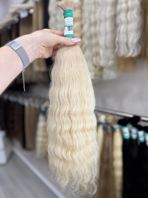 Raw Hair Extensions - Processed (Wavy - Color 201 -55 cm -112 gr)