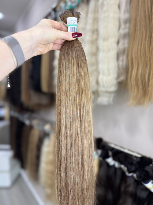 Genius Weft Hair Extensions - Processed (Straight - Color mix -58 cm -97 gr - 3549)