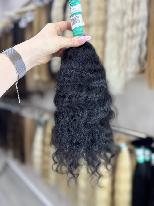 Raw Hair Extensions - Processed (Curly - Color 2 -47 cm -120 gr)