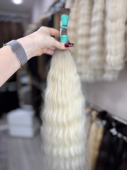 Raw Hair Extensions - Processed (Wavy - Color ombre -59 cm -113 gr - 203/234)