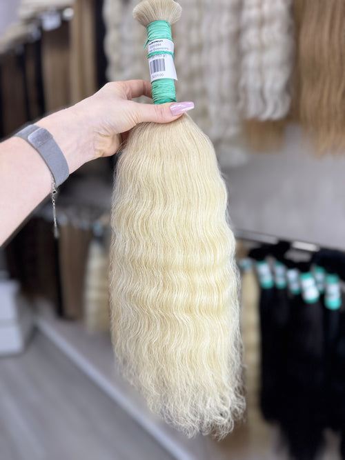 Raw Hair Extensions - Processed (Wavy - Color 000 -51 cm -153 gr)