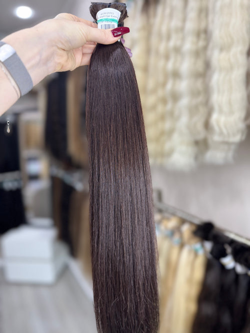 Genius Weft Hair Extensions - Processed (Straight - Color 2 -56 cm -50 gr - 4039)
