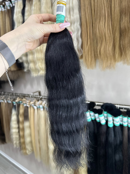 Raw Hair Extensions - Processed (wavy - Color 1 -54 cm -90 gr - 290/234)