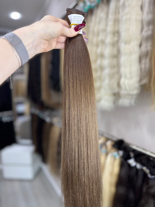 Genius Weft Hair Extensions - Processed (Straight - Color 6 -55 cm -148 gr - 4030)