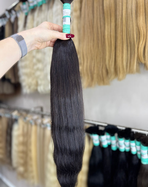Raw Hair Extensions - Processed (wavy - Color 1B -67 cm -145 gr - 7207/219)