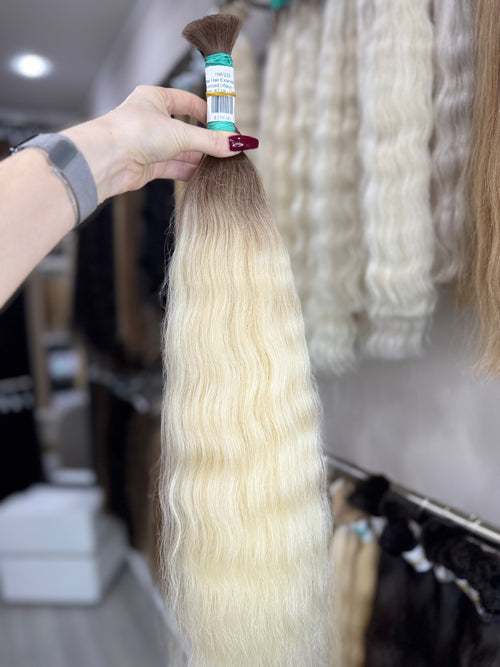 Raw Hair Extensions - Processed (Wavy - Color ombre -67 cm -131 gr - 198/233)