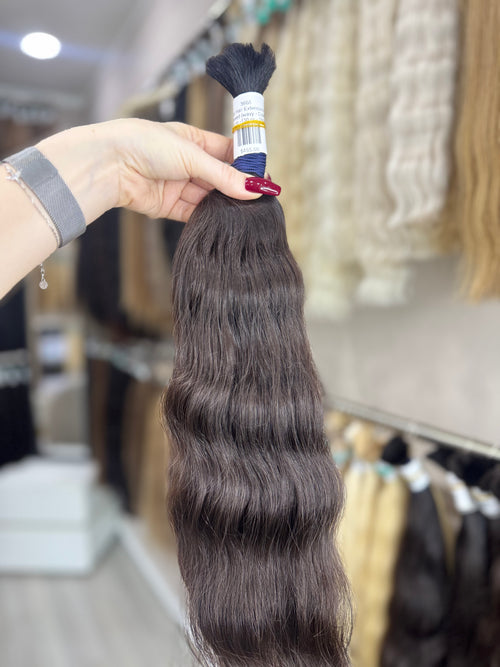 Baby Hair Extensions - Processed (wavy - Color 1b -55 cm -130 gr - 366/i)