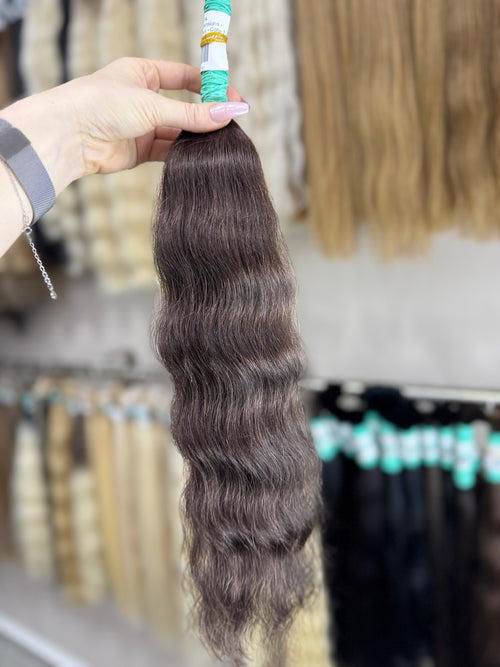 Raw Hair Extensions - Processed (wavy - Color 2 -53 cm -73 gr - 296/234)