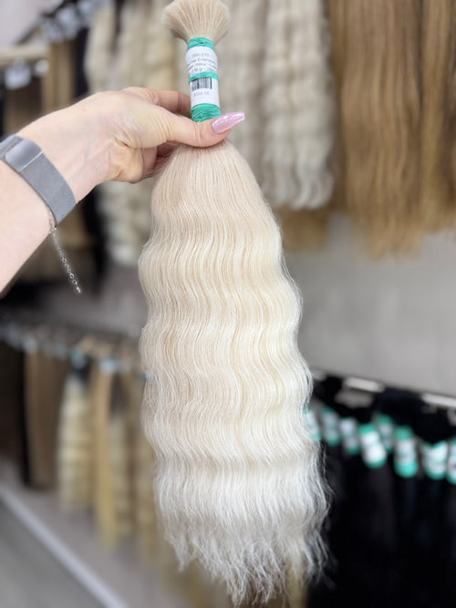 Raw Hair Extensions - Processed (Wavy - Color 200 -52 cm -116 gr - 2895/210)