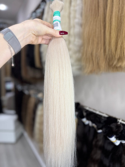 Raw Hair Extensions - Processed (straight - Color 200 -55 cm -123 gr - 57/232v)