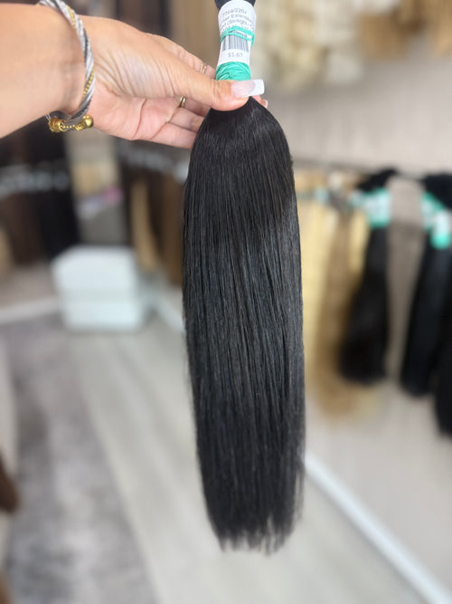 Raw Hair Extensions - Processed (Straight - Color 1 -48 cm -104 gr - 7764/226v)