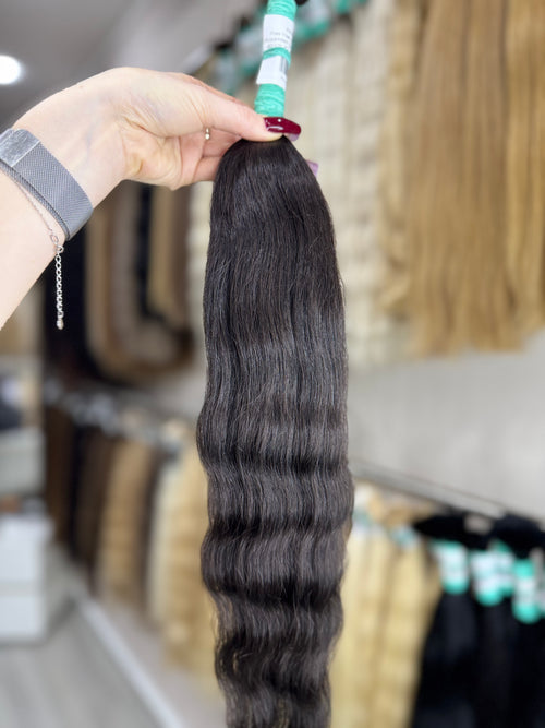 Raw Hair Extensions - Processed (wavy - Color 1b -60 cm -82 gr - 6930/200)
