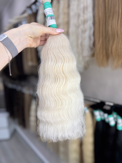 Raw Hair Extensions  - Processed (Wavy - Color 200 -47 cm -118 gr - 7179/190)