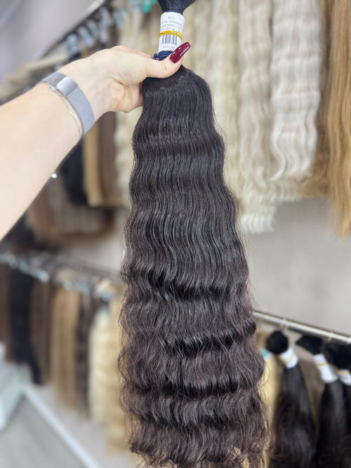 Baby Hair Extensions - Processed (wavy - Color 1b -65 cm -207 gr - 361/i)