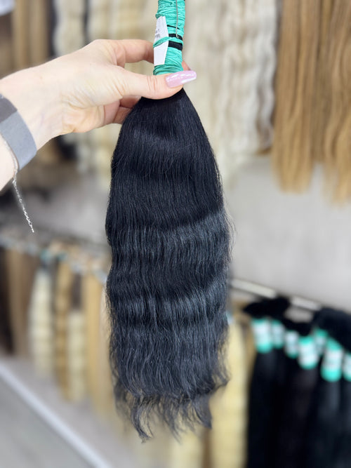 Raw Hair Extensions - Processed (Wavy - Color 1 -45 cm -116 gr - 1307/198)