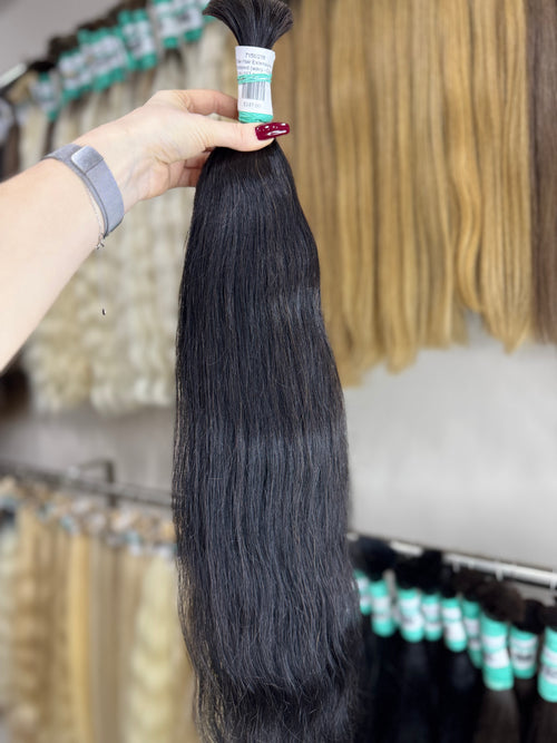 Raw Hair Extensions - Processed (wavy - Color 1 -67 cm -163 gr - 7156/218)