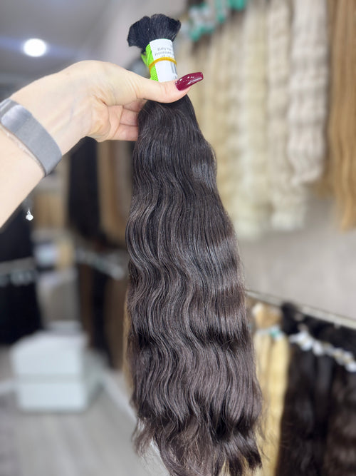 Baby Hair Extensions - Processed (wavy - Color 1b -48 cm -177 gr - 378/i)