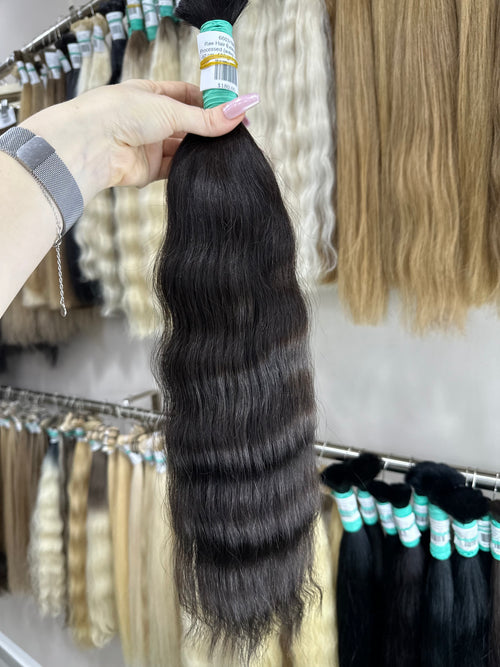 Raw Hair Extensions - Processed (wavy - Color 1b -52 cm -126 gr - 6603/196)