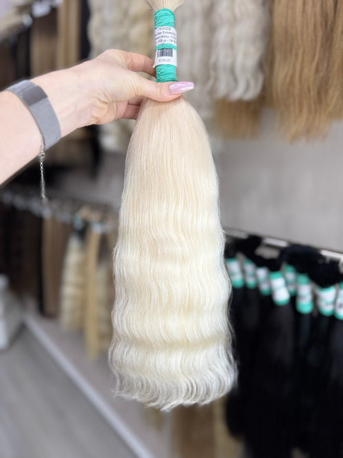 Raw Hair Extensions - Processed (Wavy - Color 200 -49 cm -108 gr - 7416/202)