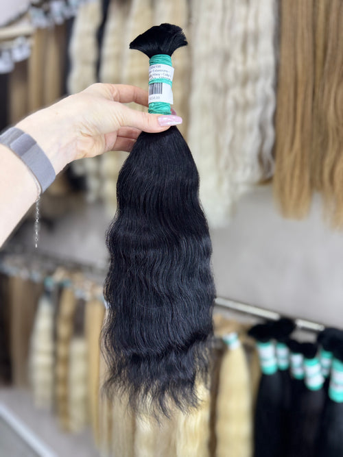 Raw Hair Extensions - Processed (Wavy - Color 1 -45 cm -117 gr - 1384/198)