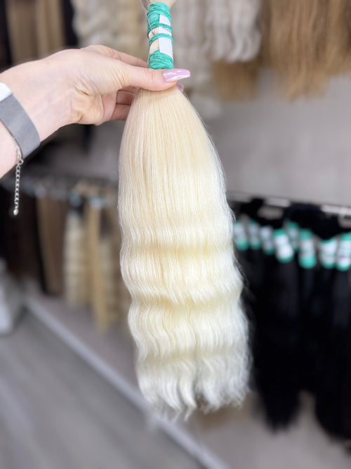 Raw Hair Extensions - Processed (Wavy - Color 000 -50 cm -128 gr)