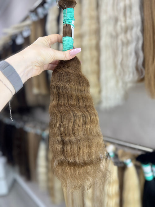 Raw Hair Extensions - Processed (Wavy - Color 6 -45 cm -112 gr - 7533/198)