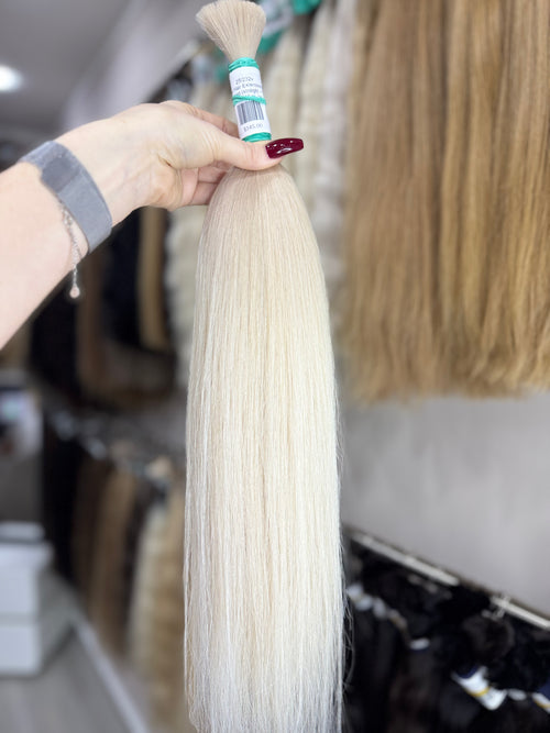 Raw Hair Extensions - Processed (straight - Color 200 -55 cm -115 gr - 25/232v)