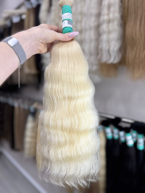 Raw Hair Extensions - Processed (Wavy - Color 000 -54 cm -155 gr)