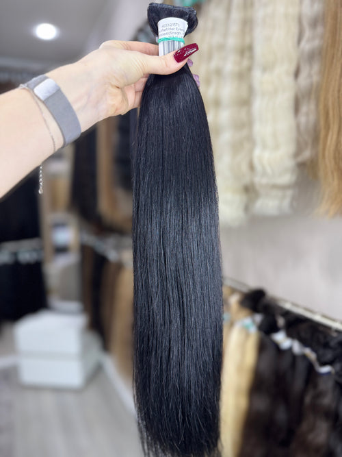 Genius Weft Hair Extensions - Processed (Straight - Color 1 -55 cm -153 gr - 4033)