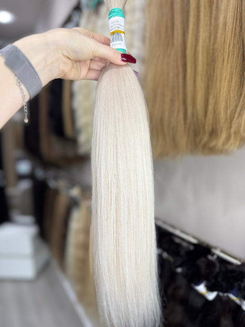 Raw Hair Extensions - Processed (straight - Color 200 -56 cm -123 gr - 10/232v)