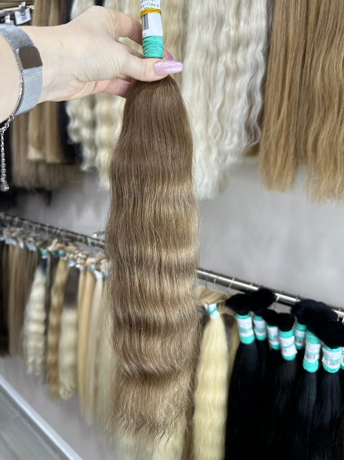 Raw Hair Extensions - Processed (wavy - Color 6 -53 cm -73 gr - 298/234)