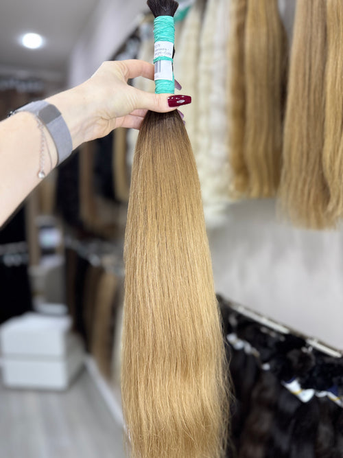 Raw Hair Extensions - Processed (Straight - Color ombre -65 cm -152 gr - 4077/217t)