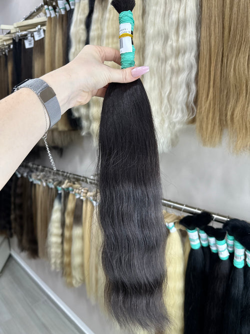 Raw Hair Extensions - Processed (wavy - Color 1b -53 cm -101 gr - 288/235)