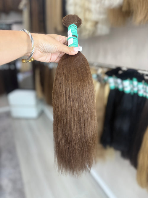Raw Hair Extensions - Processed (Straight - Color 4 -46 cm -122 gr)