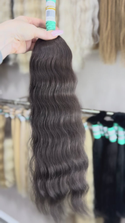 Raw Hair Extensions - Processed (wavy - Color 2 -54 cm -96 gr - 301/234)