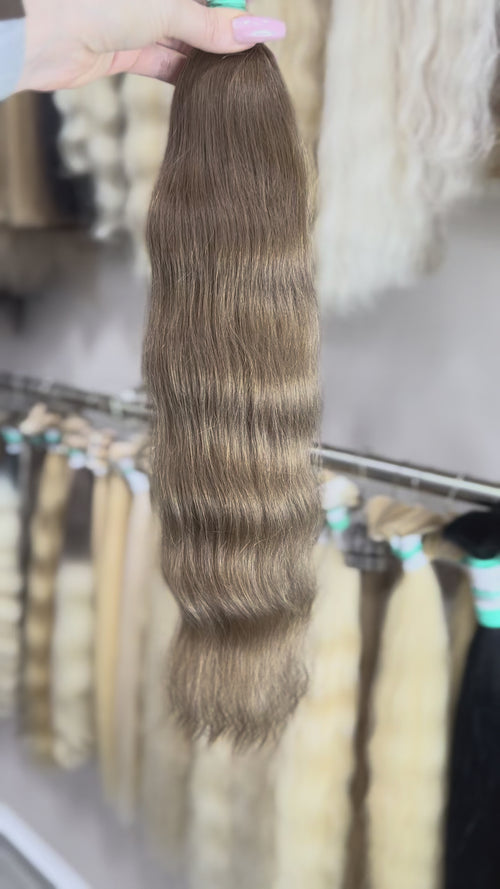 Raw Hair Extensions - Processed (wavy - Color 6 -53 cm -73 gr - 298/234)